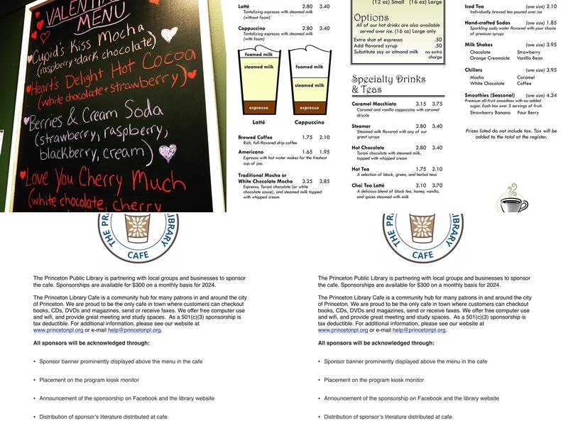 The Library Café Menu