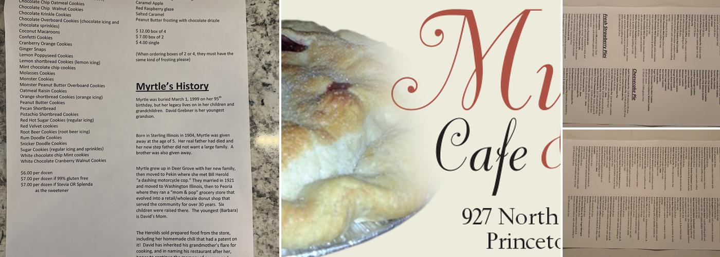 Myrtle's Pie Menu