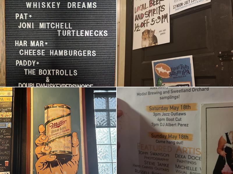 Grumpy's Bar Menu
