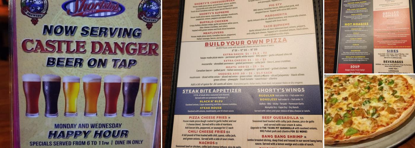 Shortstop Fridley Menu