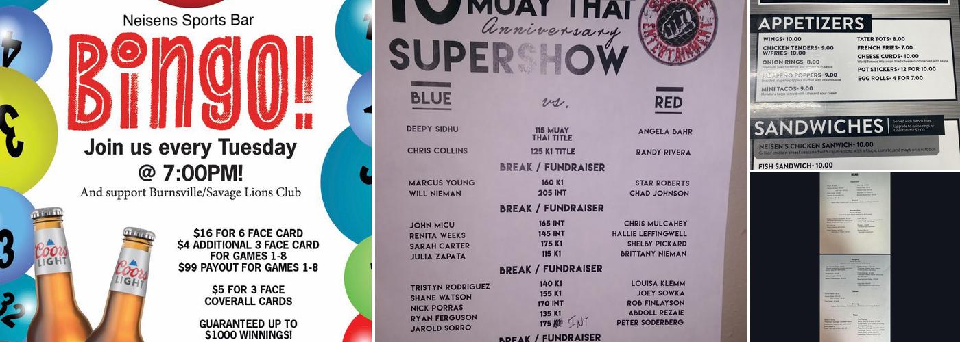 Neisen's Sports Bar & Grill Menu