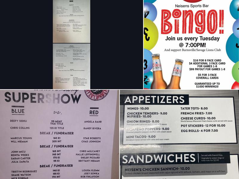 Neisen's Sports Bar & Grill Menu