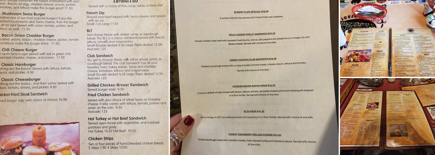 Pufferbelly Station Restaurant Menu