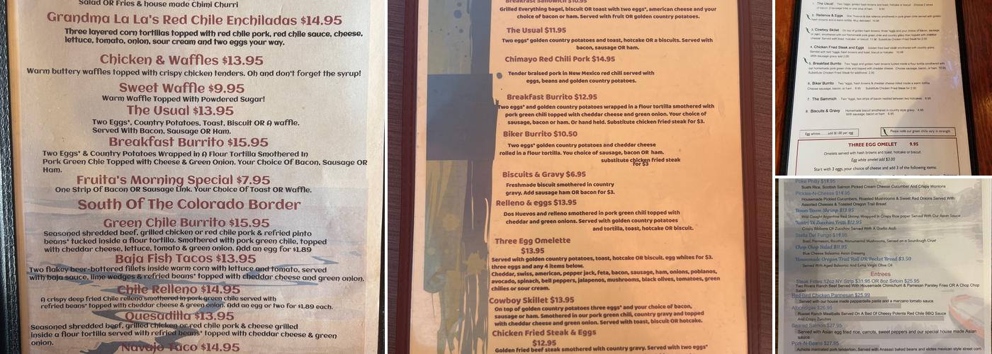 Camilla's Kaffe Menu