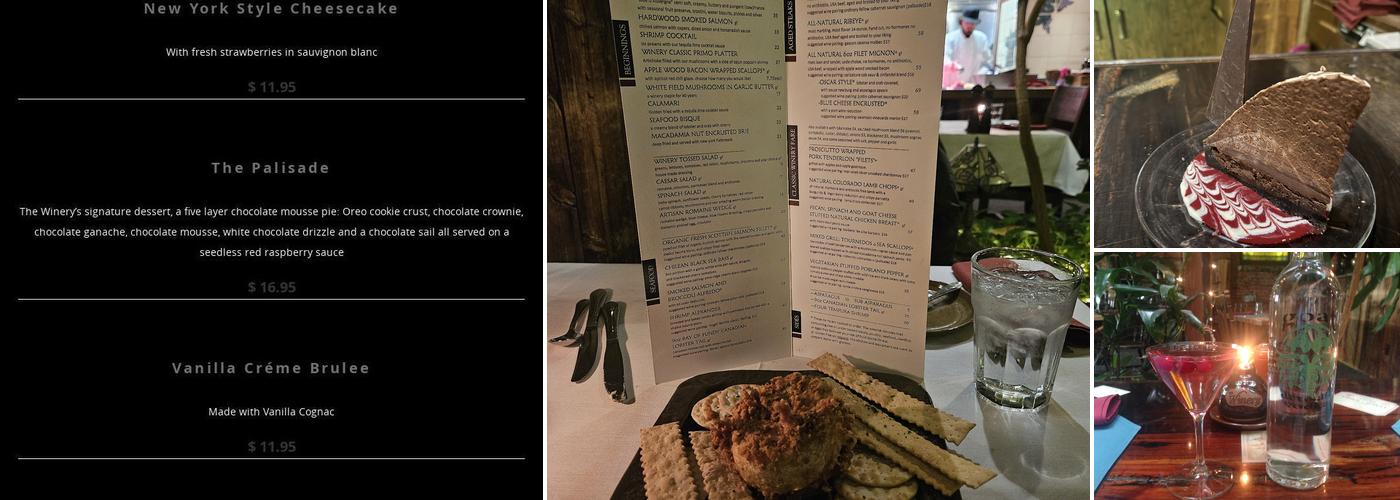 The Winery Restaurant Menu