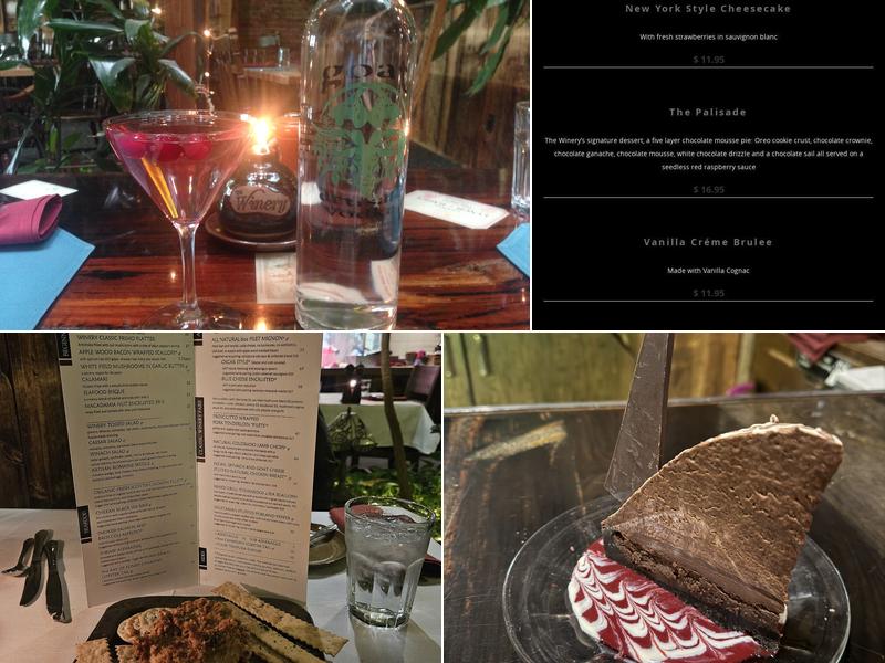 The Winery Restaurant Menu