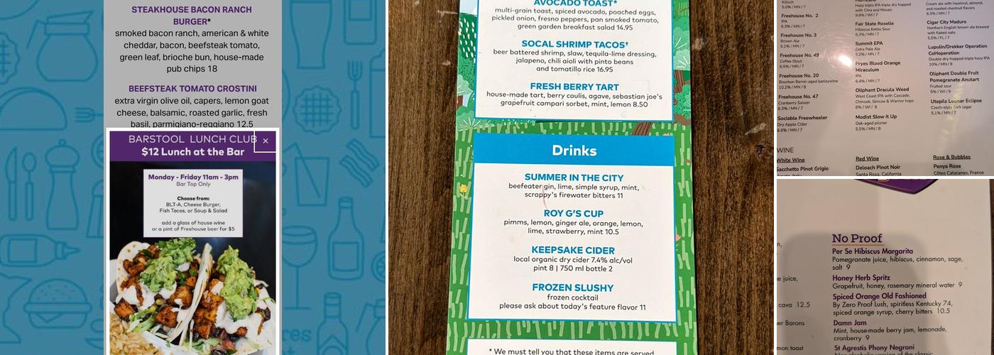 Longfellow Grill Menu