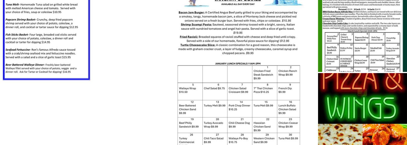 Turtle's Bar & Grill Menu