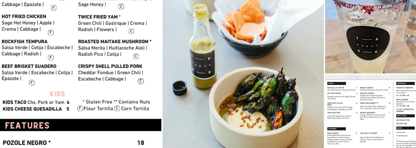 Tacoparty Menu