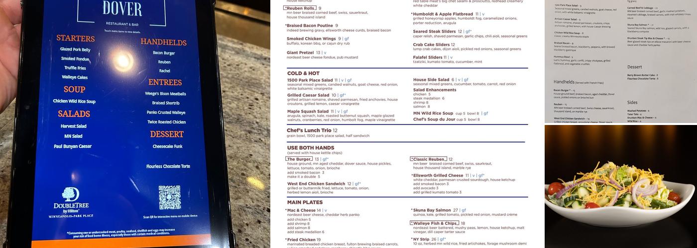 Dover Restaurant & Bar Menu