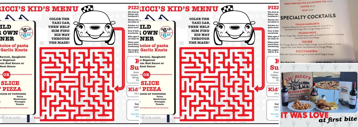 Lil' Ricci's NY Pizza & Pasta - Parker Menu
