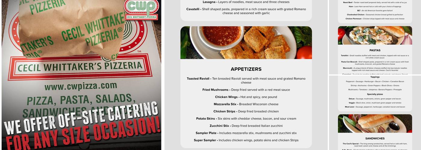 Celano's Family Pizzeria Menu