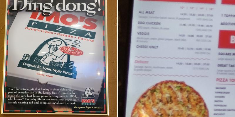 Imo's Pizza Menu