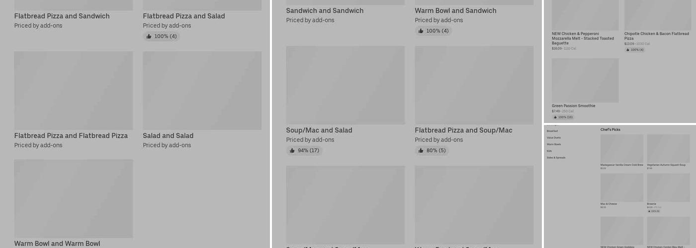 Panera Bread Menu