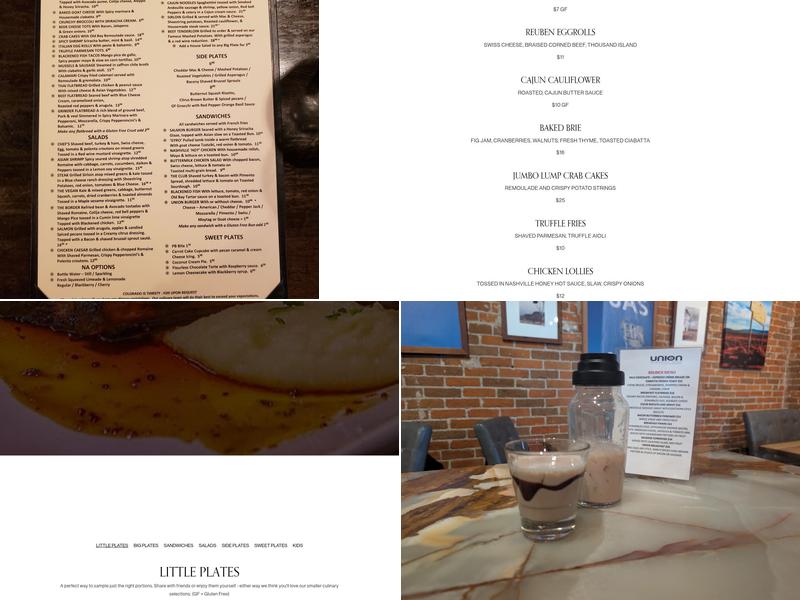 Union An American Bistro Menu