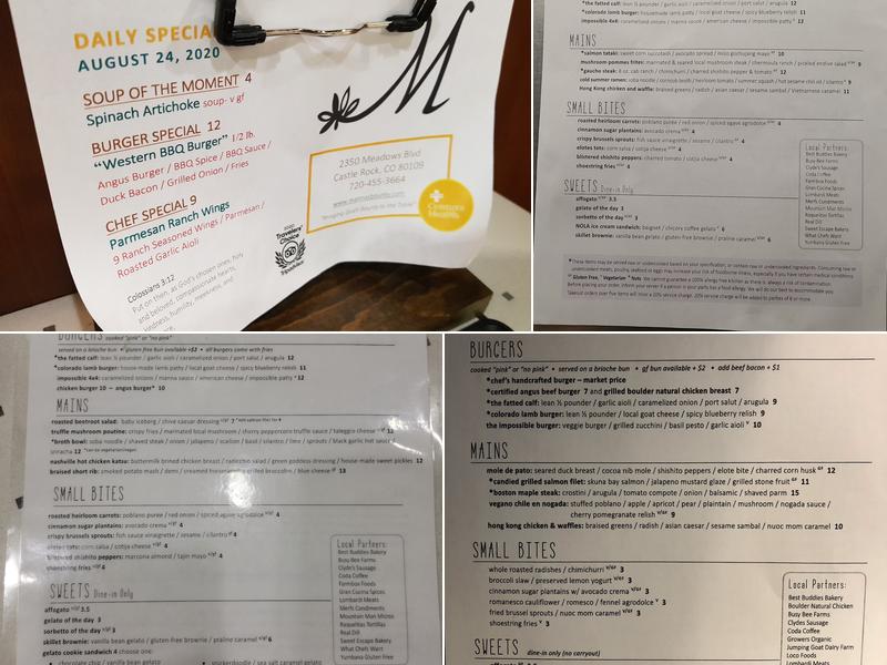 Manna Restaurant Menu