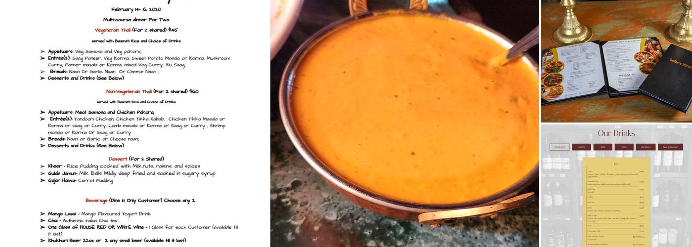 India's Kitchen-Parker Menu