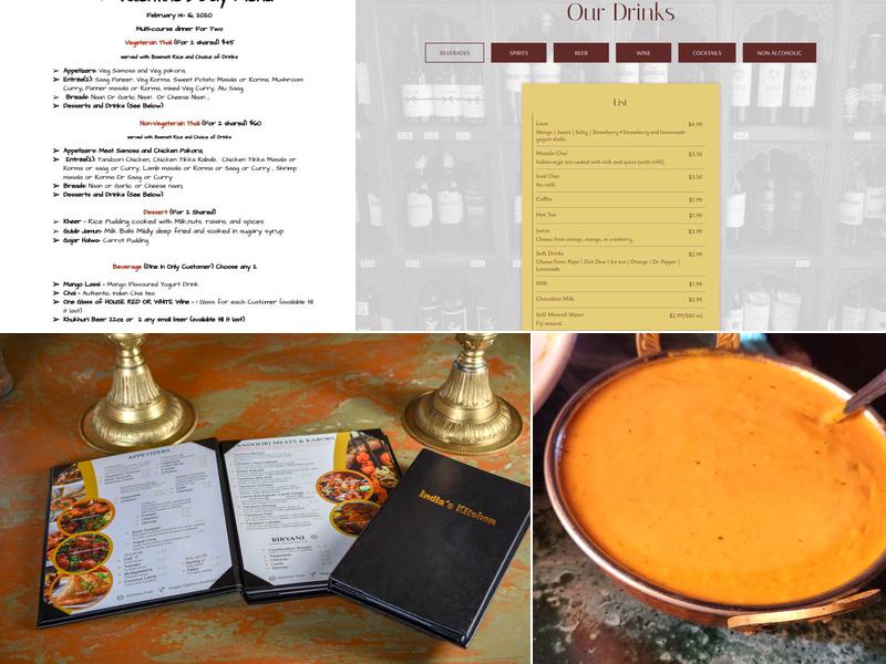 India's Kitchen-Parker Menu