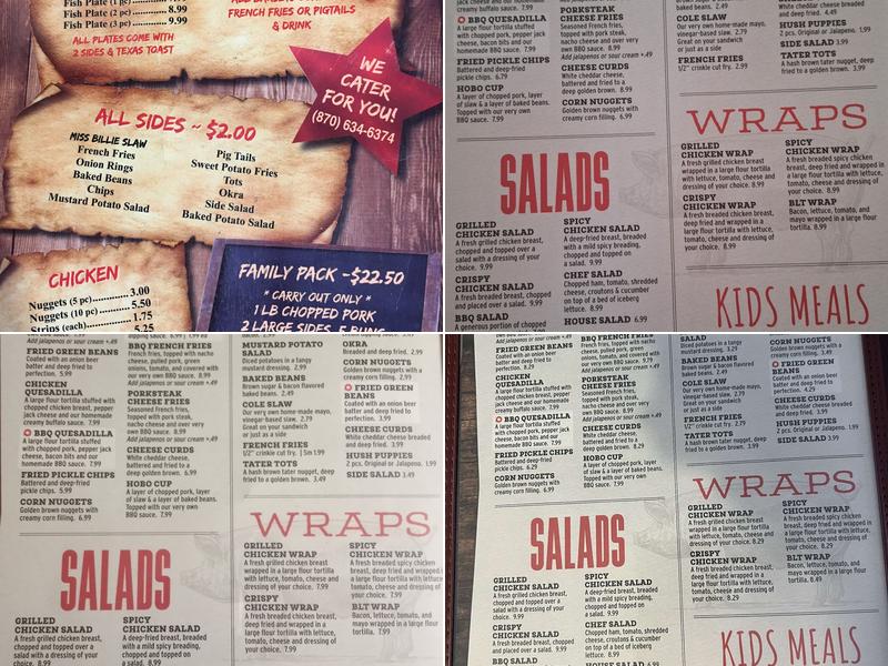 Pork - N - Stuff BBQ Menu