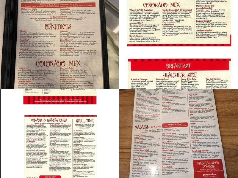 B & B Cafe Menu