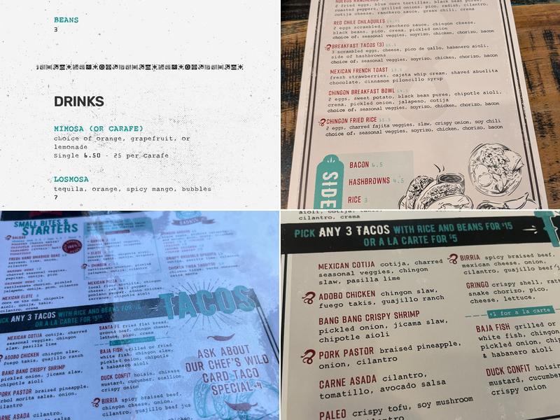 Los Chingones - DTC Menu