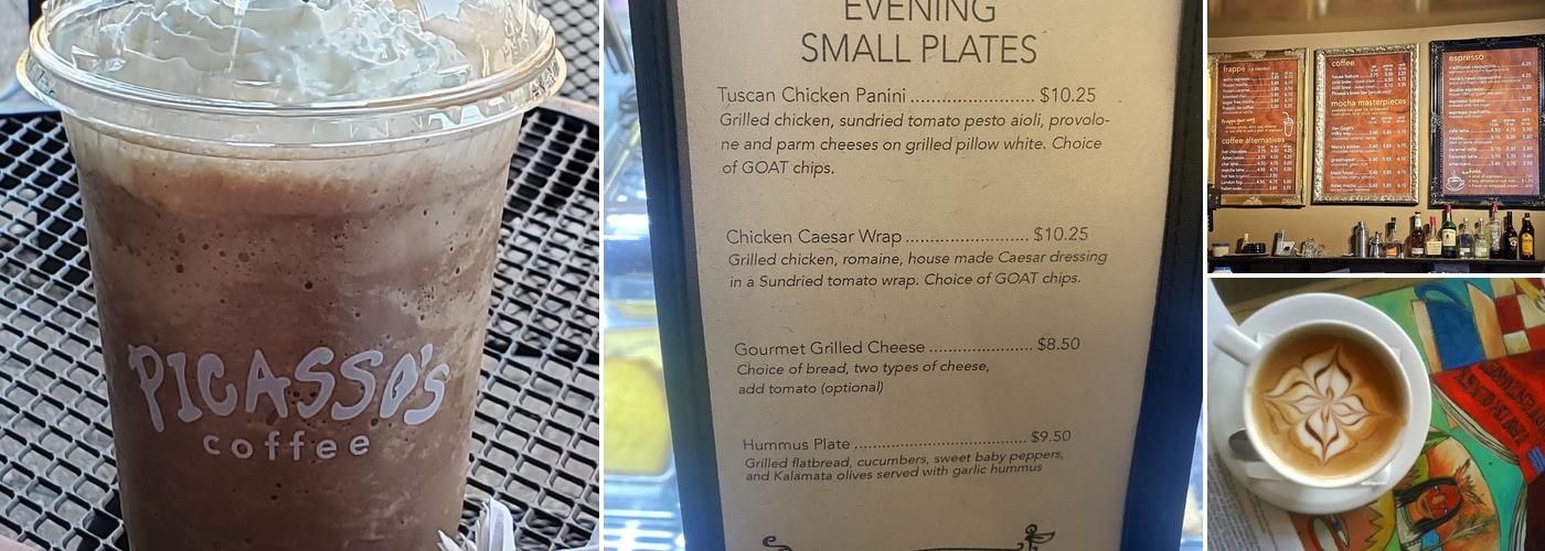 Picasso's Coffee Menu