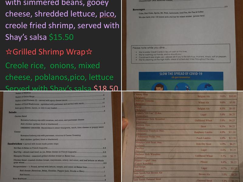 Old Millstream Inn Menu