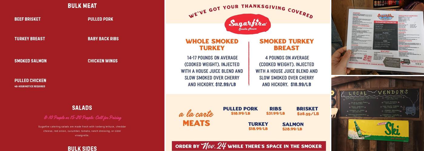 Sugarfire Smoke House Menu