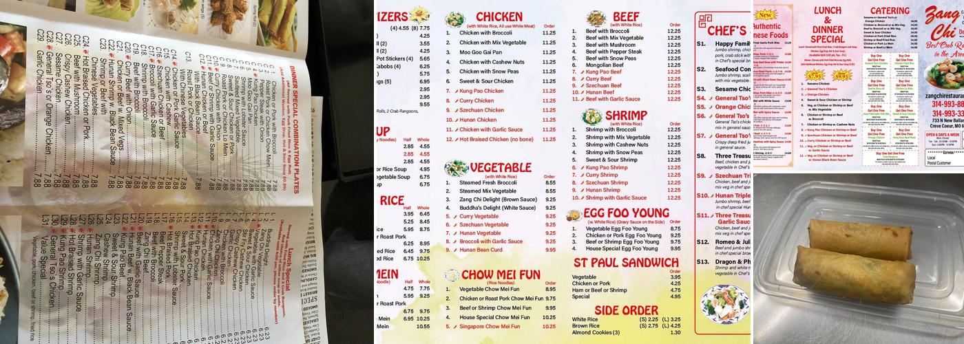 Zang Chi Menu