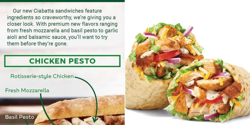 Subway Menu
