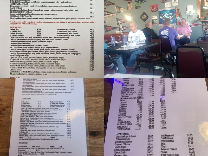 Vitale’s Pizza Cellar Menu