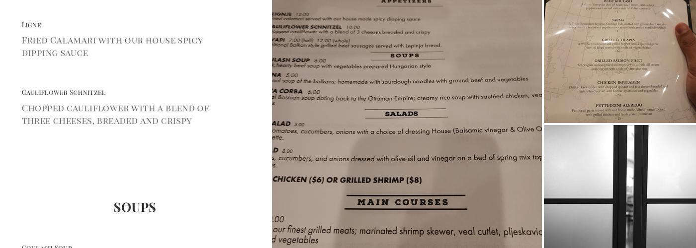 Grbic Private Events Menu
