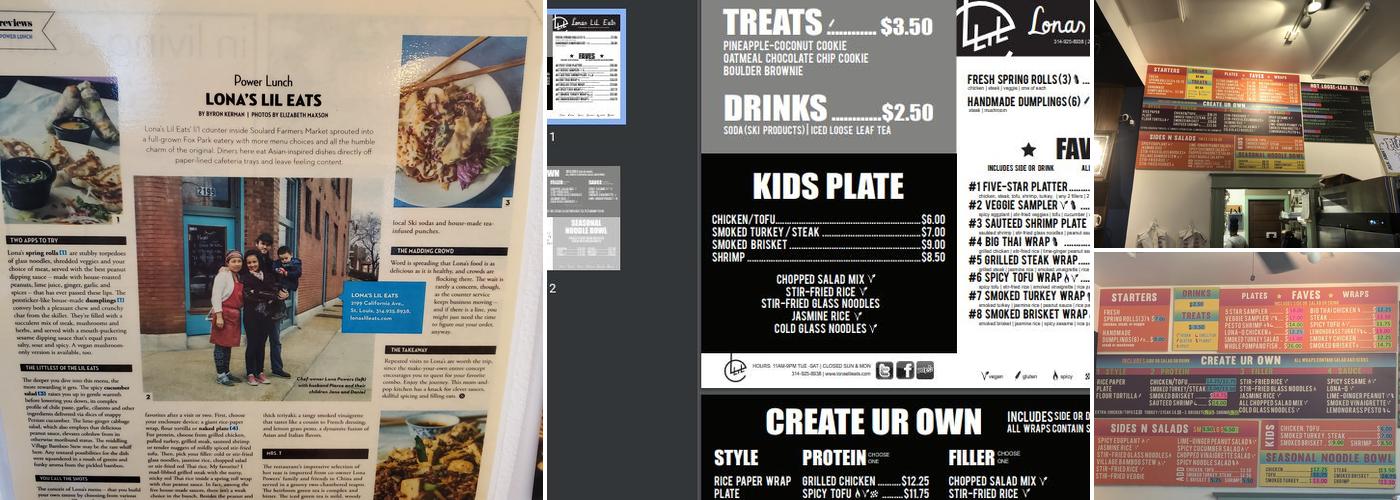 Lona's Lil Eats Menu