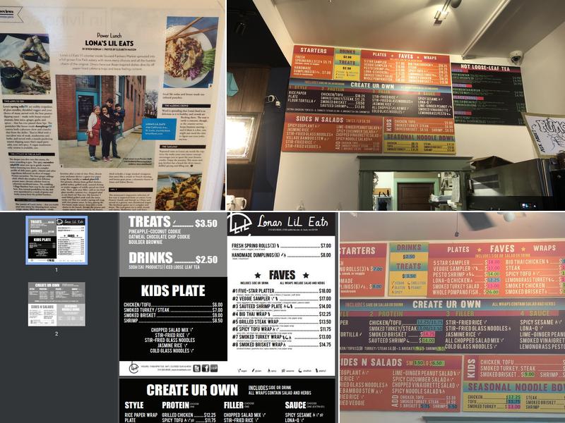 Lona's Lil Eats Menu