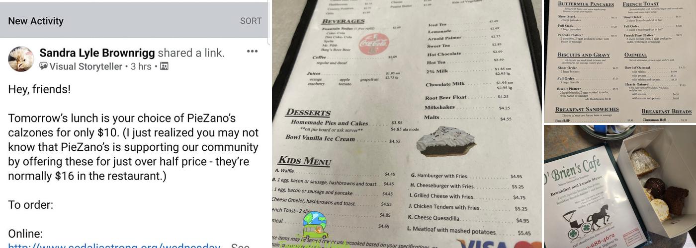 O'Brien's Cafe Menu