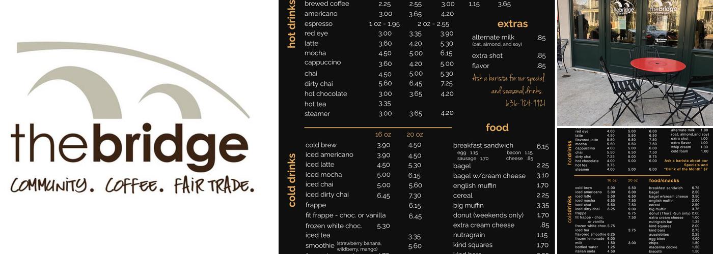 The Bridge Coffee House Menu