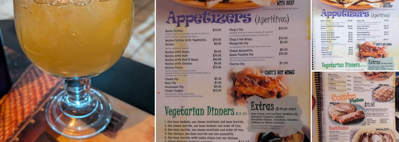 Chimi's Fresh-Mex Menu