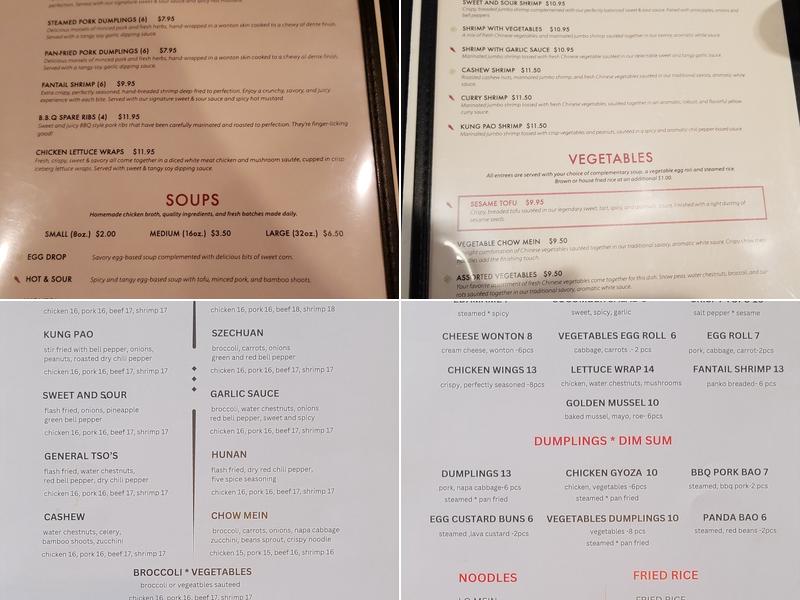 Shanghai Garden Menu