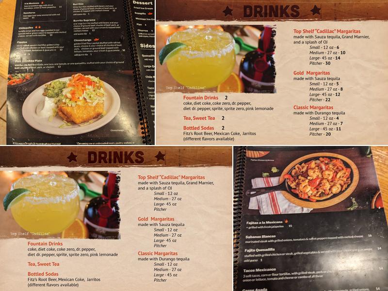 El Tio Pepe Mexican Restaurant Menu