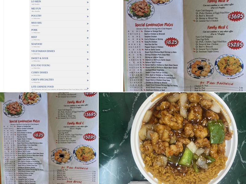 China Queen Menu