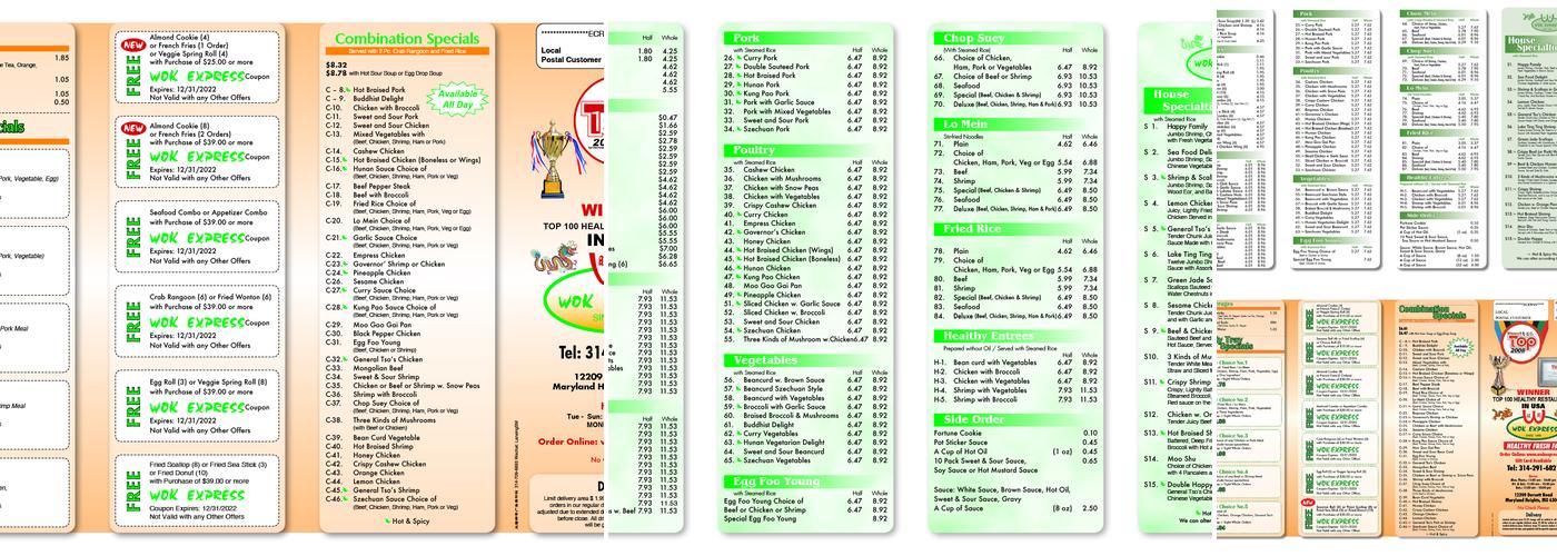 Wok Express Menu