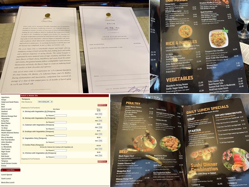 John Holly's Asian Bistro(Downing) Menu