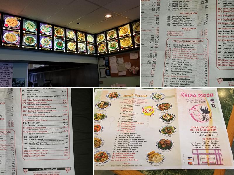 China Moon Menu
