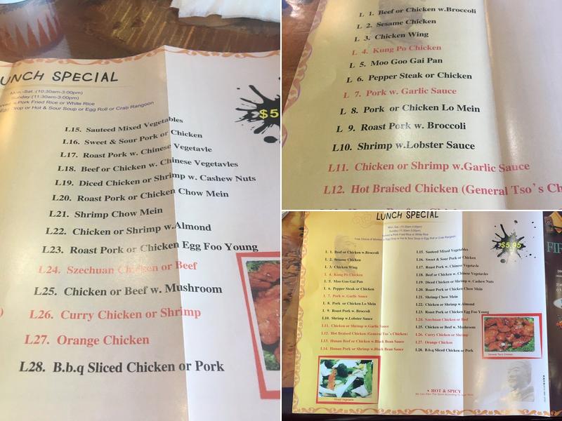 First Wok Menu