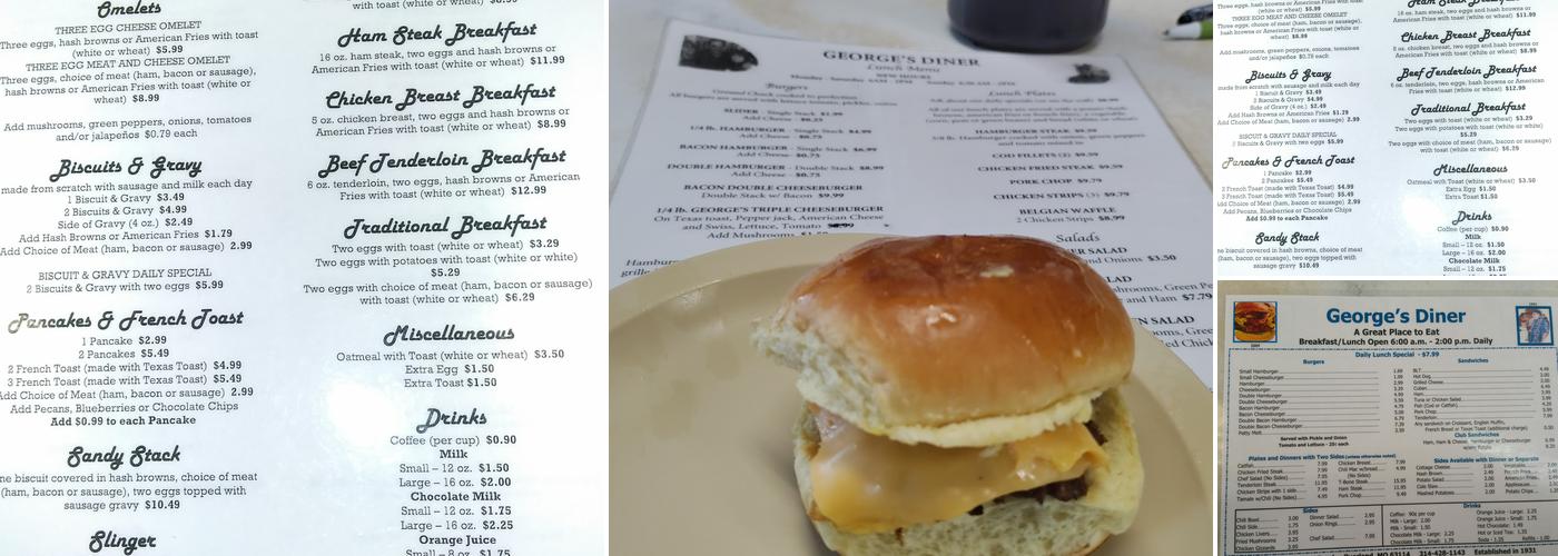 George's Diner Menu