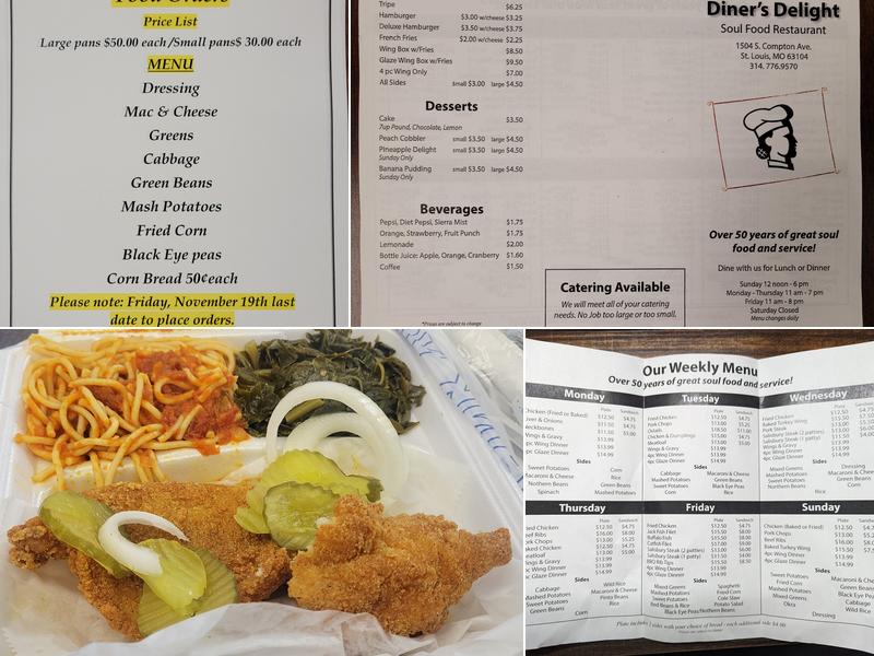 Diner's Delight Menu