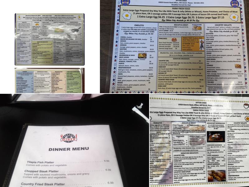 Affton Diner Menu