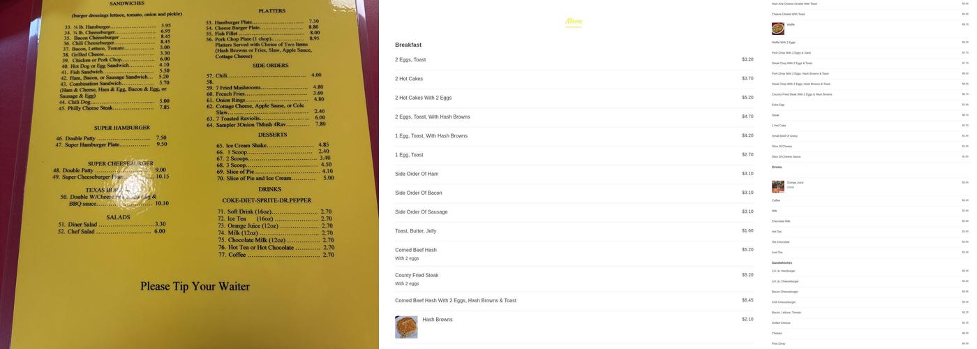 Buttery Restaurant Menu