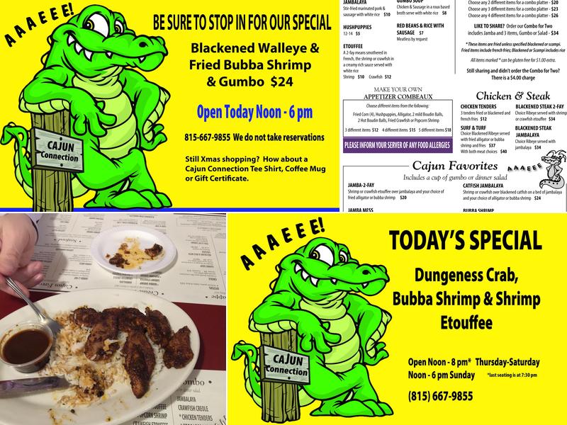 Cajun Connection Menu