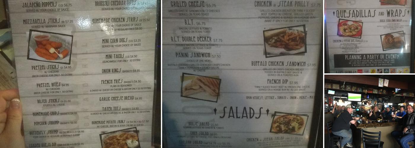 Throw Backs Bar & Grill Menu